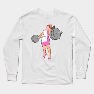 fitness girl, gym girl, weightlifting women Long Sleeve T-Shirt